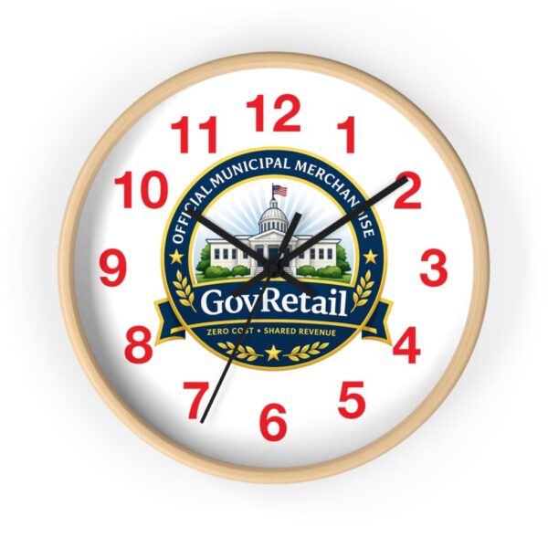 Battery Powered Wall Clock: Town of GovRetail