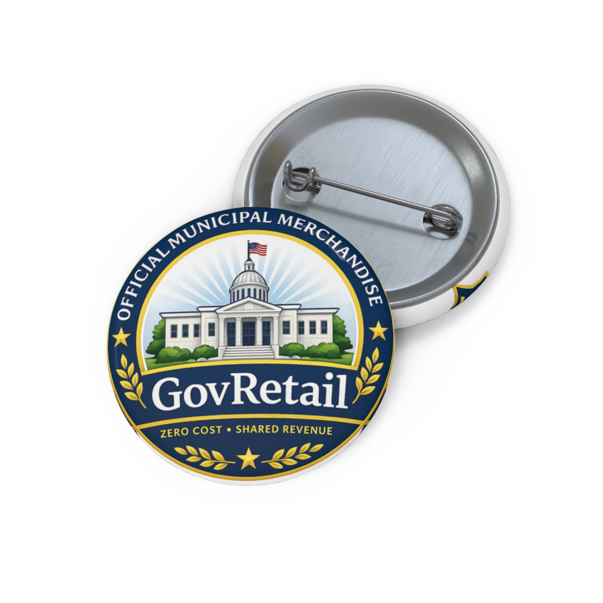 Round Pin Button — Town of GovRetail